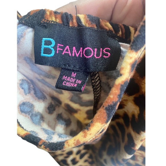 B Famous Cheetah Print Bodycon Maxi Dress Size M - Picture 7 of 7
